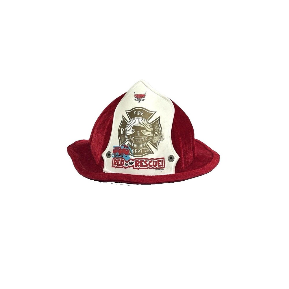 Disney Firefighter Cars Land Red To The Rescue Helmet Hat Parks Fire Fireman